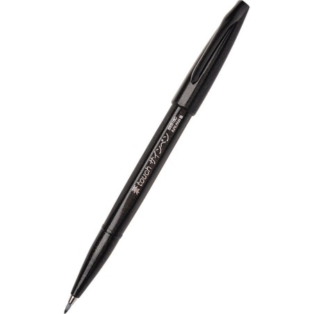 Pentel Brush Sign Pen blu punta flessibile 10pz SES15C-A