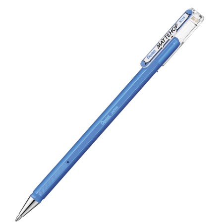 Pentel Mattehop K110-VSX roller gel effetto opaco punta 1,0 mm azzurro 12 pz