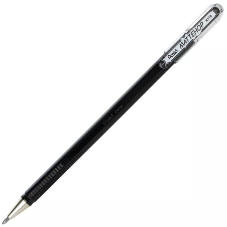 Pentel Mattehop K110-VAX roller gel effetto opaco 1,0 mm nero 12 Pz