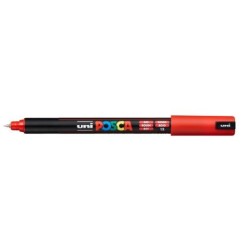 UNI BALL UNIPOSCA Pennarello Marcatore a Base D'Acqua Punta Ultra fine Rosso 6Pz PC1MR 15