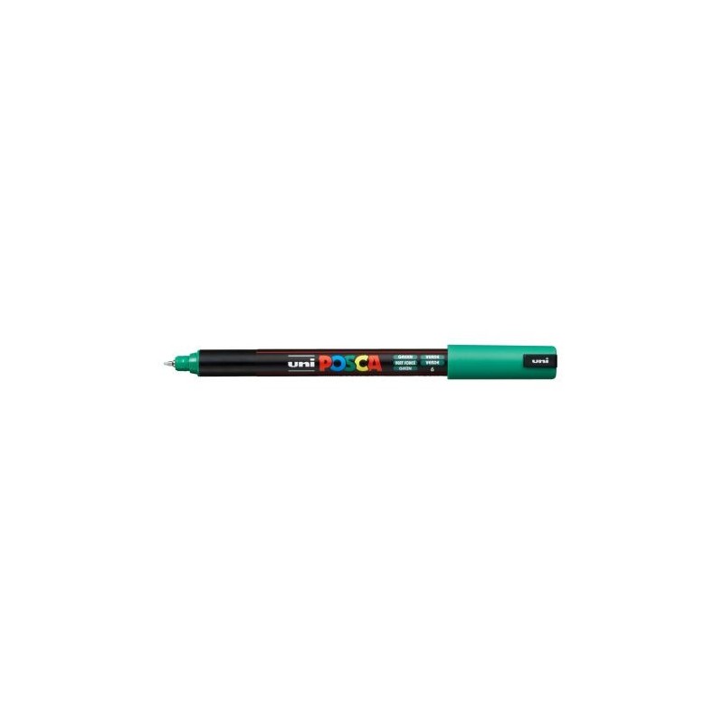 UNI BALL UNIPOSCA Pennarello Marcatore a Base D'Acqua Punta Ultra fine Verde 6Pz PC1MR 6