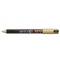 UNI BALL UNIPOSCA Pennarello Marcatore a Base D'Acqua Punta Ultra fine Oro 6 Pz PC1MR 25