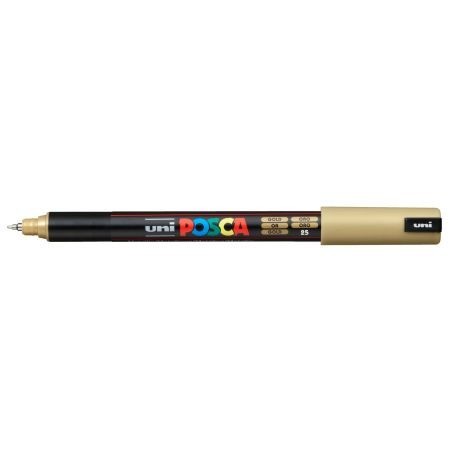 UNI BALL UNIPOSCA Pennarello Marcatore a Base D'Acqua Punta Ultra fine Oro 6 Pz PC1MR 25