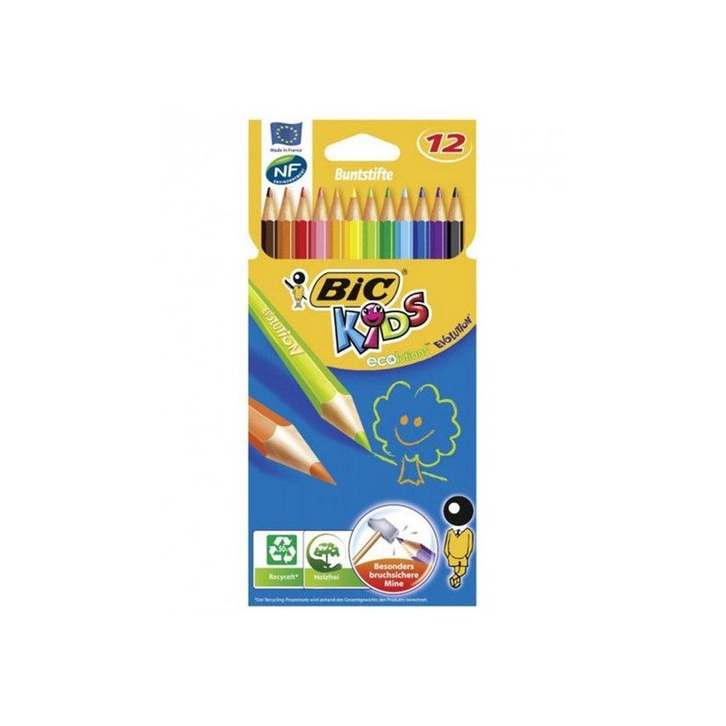 Pastelli Bic Evolution colori assortiti 12 pz 82902910 Pastelli Bic Evolution colori assortiti 12 pz 82902910