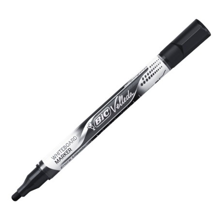 BIC Velleda Marcatore ad Inchiostro Liquido con Punta Tonda Nero 12 Pz 902088