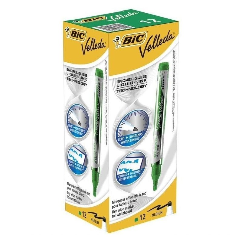 BIC VELLEDA Marcatore ad Inchiostro Liquido con Punta Tonda VERDE 902090 BIC VELLEDA Marcatore ad Inchiostro Liquido con Punta Tonda VERDE 902090
