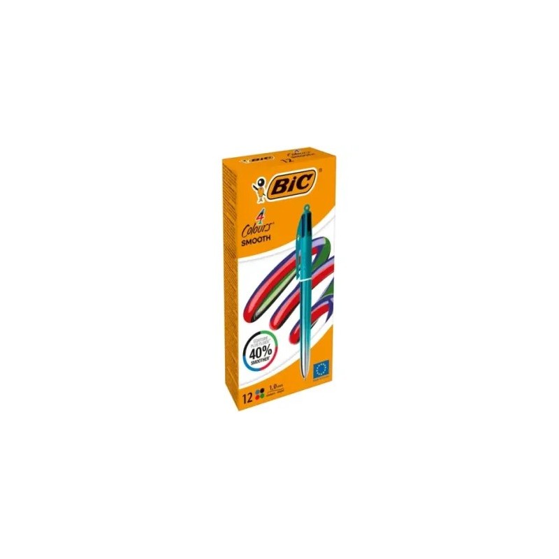 BIC 4 Colours Smooth Gradient penna a sfera verde punta media 1 mm 12 Pz BIC 4 Colours Smooth Gradient penna a sfera verde punta media 1 mm 12 Pz