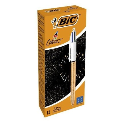 BIC 4 Colours penna 4 colori effetto champagne 12 pezzi