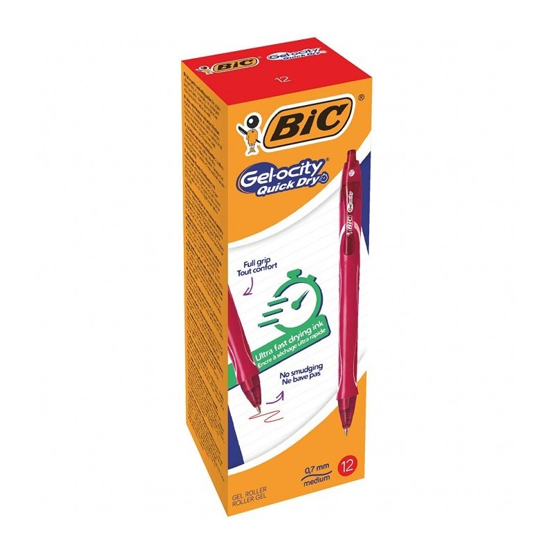 BIC Atlantis Premium Gel penna retrattile rossa punta 1 mm 12 Pz 895799 BIC Atlantis Premium Gel penna retrattile rossa punta 1 mm 12 Pz 895799