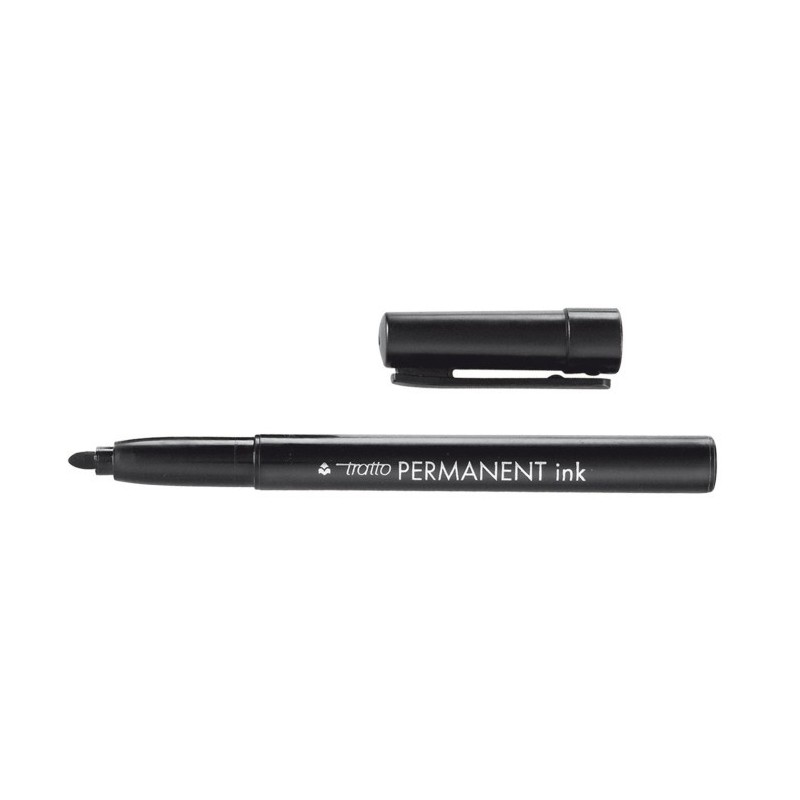 Tratto Permanent ink Pennarello Indelebile Punta Tonda Nero 732503 Tratto Permanent ink Pennarello Indelebile Punta Tonda Nero 732503