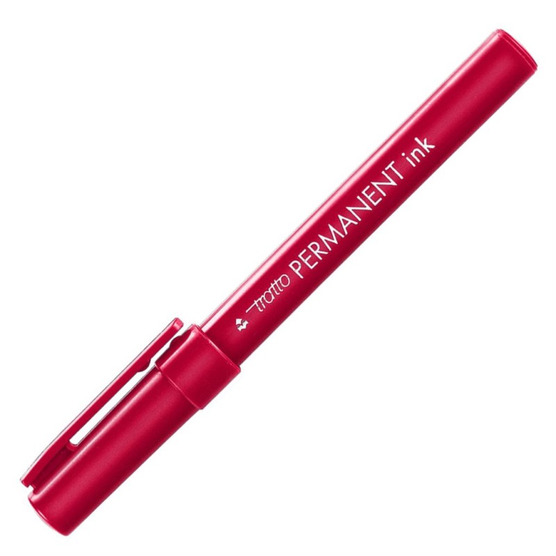 Tratto permanent ink Pennarello Indelebile a Punta Tonda Rosso 732502