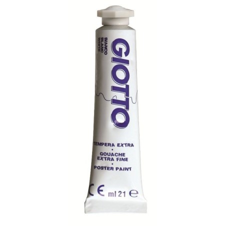 Giotto tempera extra‑fine bianco 21 ml in tubetto 01 3550