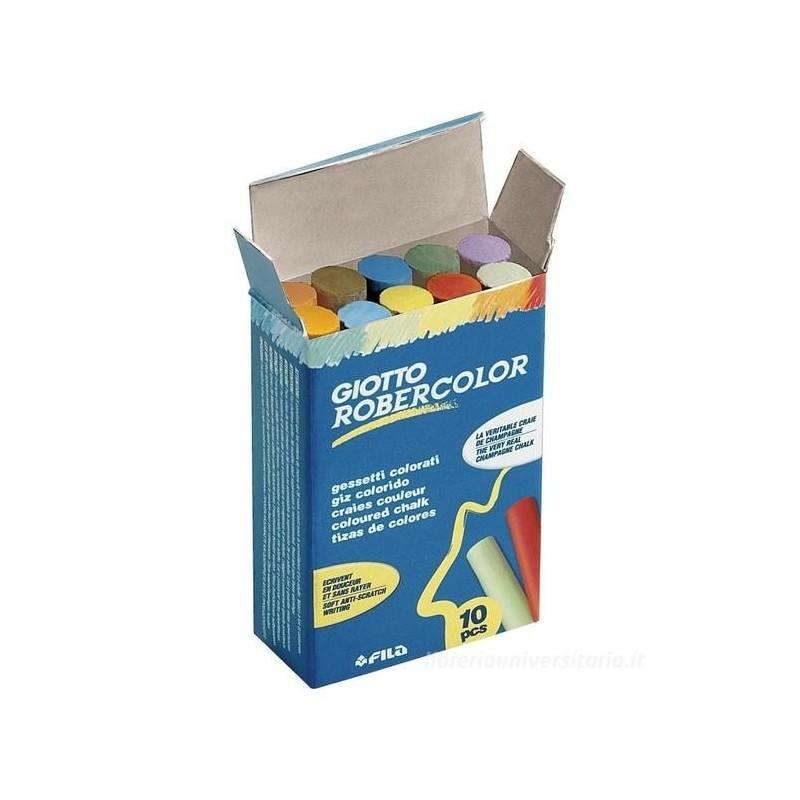 Giotto Tondo Color gessi colorati per lavagna 10 Pz 5389 Giotto Tondo Color gessi colorati per lavagna 10 Pz 5389