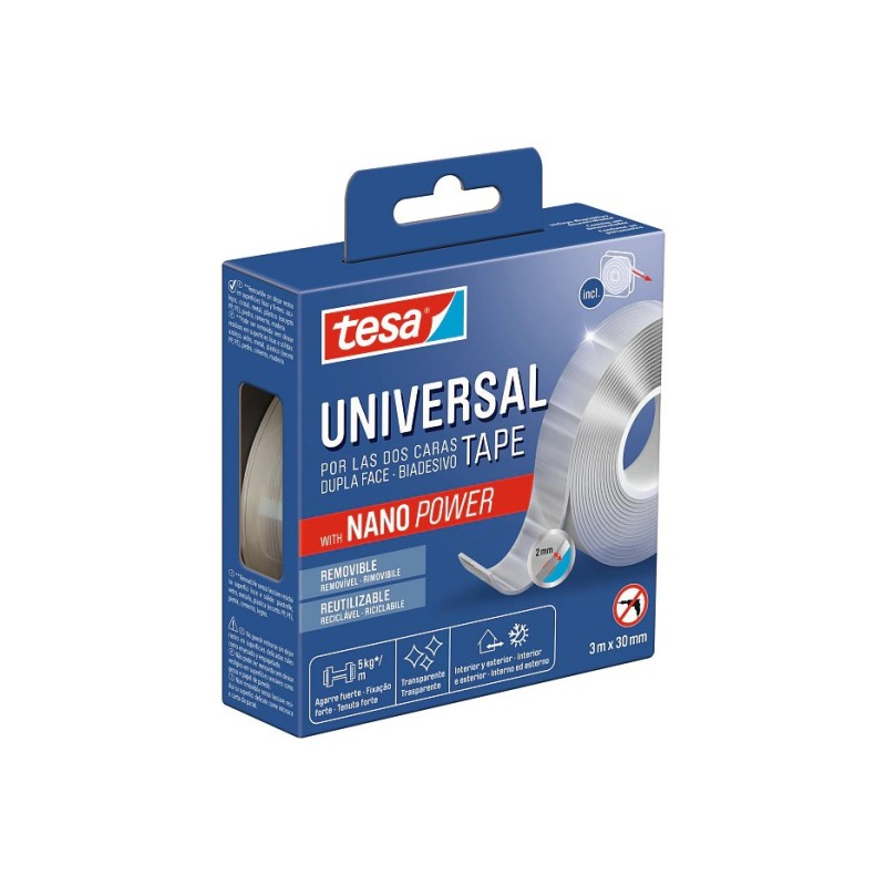 NASTRO BIADESIVO TESA NANO POWER mm.30X3mt 55810 RIUTILIZZABILE NASTRO BIADESIVO TESA NANO POWER mm.30X3mt 55810 RIUTILIZZABILE