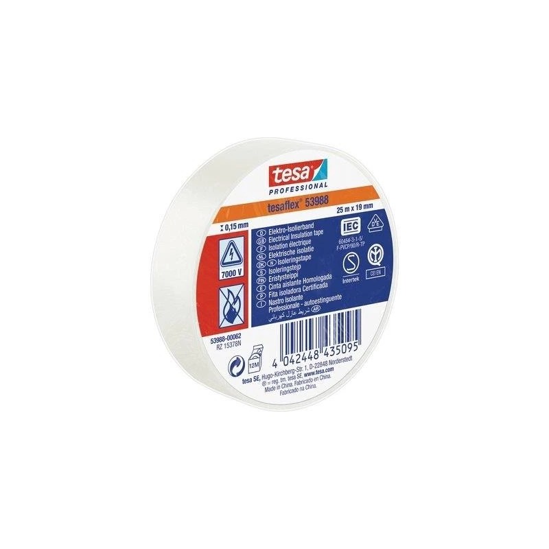 NASTRO ISOLANTE 19X25MT BIANCO TESA 53988-00062 NASTRO ISOLANTE 19X25MT BIANCO TESA 53988-00062