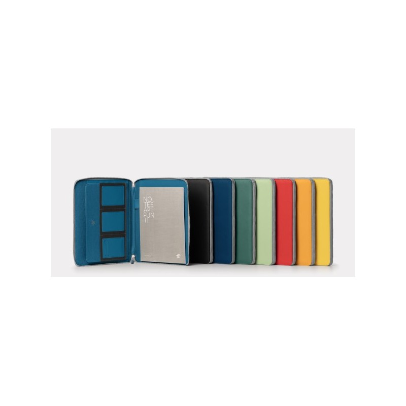 INTEMPO PORTABLOCCO A4 IN ECOPELLE CON ZIP COL. ROSSO 8248DOX28