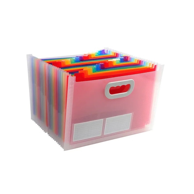 Classificatore a soffietto Exacompta Crystal 24 scomparti A4 33x23,5x25 cm, trasparente - 55198E Classificatore a soffietto Exacompta Crystal 24 scomparti A4 33x23,5x25 cm, trasparente - 55198E