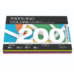 FABRIANO 100 fogli Carta fotocopie Fabriano Colore A4 200gr mix forti 19100817
