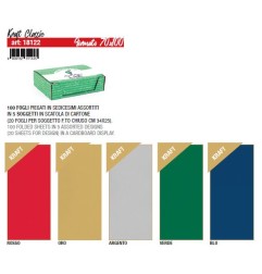 KARTOS 100 fogli Carta regalo Kraft Natale tinta unita colori ass. 70x100 18122
