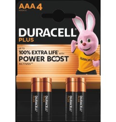Pile ministilo AAA Duracell Plus Power Boost LR03 – 4 pezzi