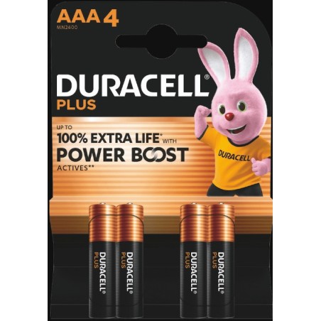 Pile ministilo AAA Duracell Plus Power Boost LR03 – 4 pezzi