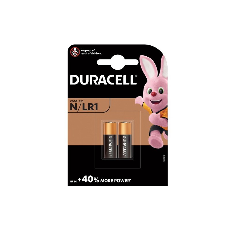 Duracell pila alcalina 1,5 V formato N LR1 MN9100 per apricancello e telecomando auto – confezione 2 pezzi Duracell pila alcalina 1,5 V formato N LR1 MN9100 per apricancello e telecomando auto – confezione 2 pezzi