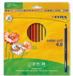 Lyra Color Soft 4.0 pastelli mina 4 mm – 24 colori