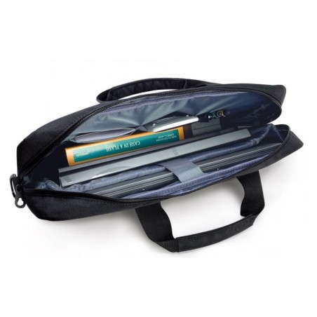 Borsa porta computer Niji City Time Carbon, 3 scomparti, colore nero - 81293