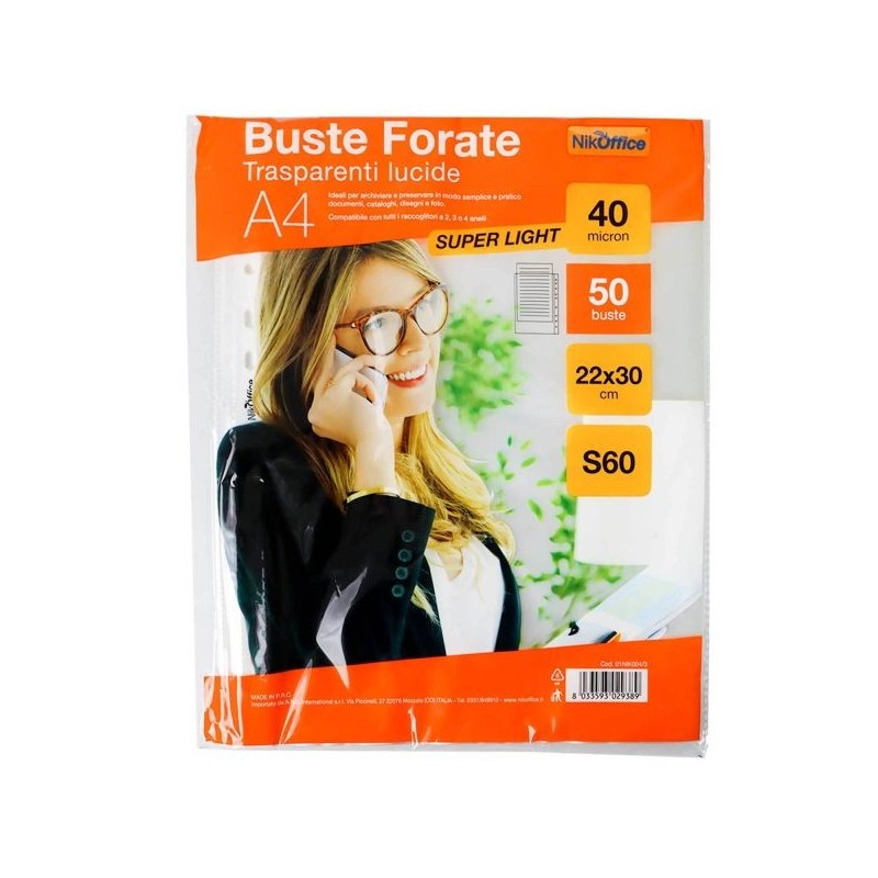 Buste a foratura universale lucide 22x30 cm 50 pz. S60 01/004-3