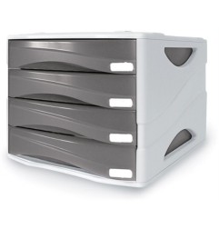 Arda cassettiera Smile 4 cassetti grigio