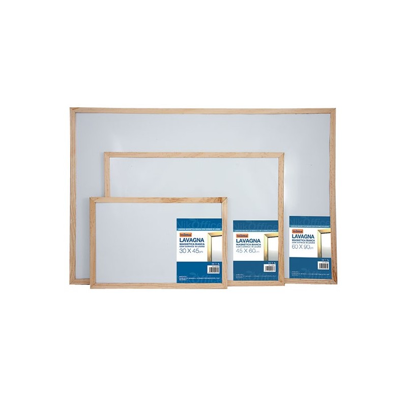 Lavagna Magnetica Bianca 34/006 con cornice in Legno 30x45 cm Lavagna Magnetica Bianca 34/006 con cornice in Legno 30x45 cm