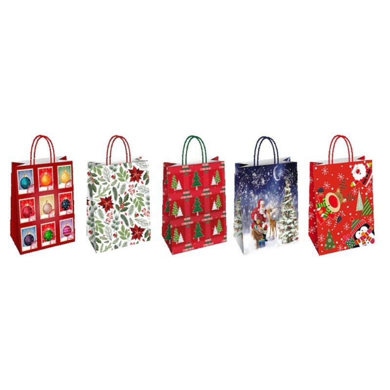 SHOPPER CARTA FLORIO 26x12x35 ASS. NATALE 2 -25pz SH73365 SHOPPER CARTA FLORIO 26x12x35 ASS. NATALE 2 -25pz SH73365