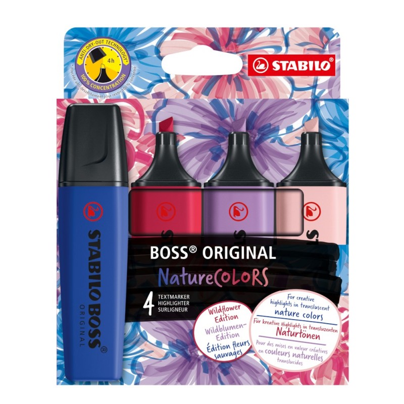 Stabilo Boss Original Wildflower Edition set 4 evidenziatori 70/4-1-103-5