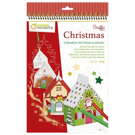 Avenue Mandarine Graffy Calendario dell'Avvento da colorare GY123C