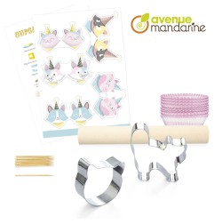 Kit cupcake Avenue Mandarine, gattini - KC106C