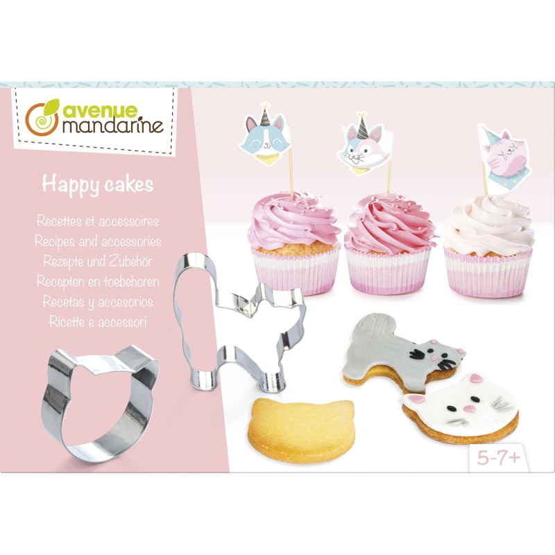 Kit per decorare cupcake Avenue Mandarine, dolci ricette e accessori a tema gattini - KC106C