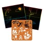 Blocco da grattare Avenue Mandarine Graffy Scratch Pirati, 24 fogli con stilo e stencil - GY147C