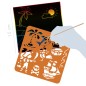 Blocco da grattare Avenue Mandarine Graffy Scratch Pirati, 24 fogli con stilo e stencil - GY147C