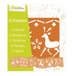 Set 6 stencil Natale Avenue Mandarine - 42647O