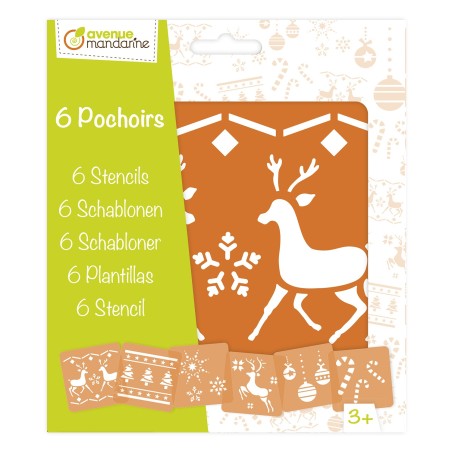 Set 6 stencil Avenue Mandarine, soggetti di Natale 2 - 42647O
