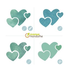 Set 6 stencil Natale Avenue Mandarine - 42647O