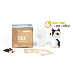 Avenue Mandarine Nimo Déco, il gatto Victor (cartapesta da colorare) PP031C