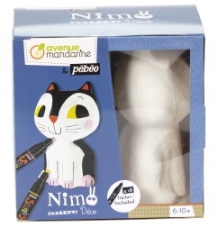 Avenue Mandarine Nimo Déco, il gatto Victor (cartapesta da colorare) PP031C