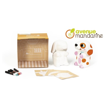 Avenue Mandarine Nimo Déco, il cane Nelson (cartapesta da colorare) PP030C