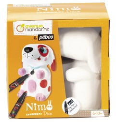 Avenue Mandarine Nimo Déco, il cane Nelson (cartapesta da colorare) PP030C