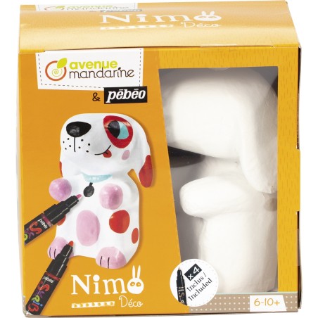 Avenue Mandarine Nimo Déco, il cane Nelson (cartapesta da colorare) PP030C