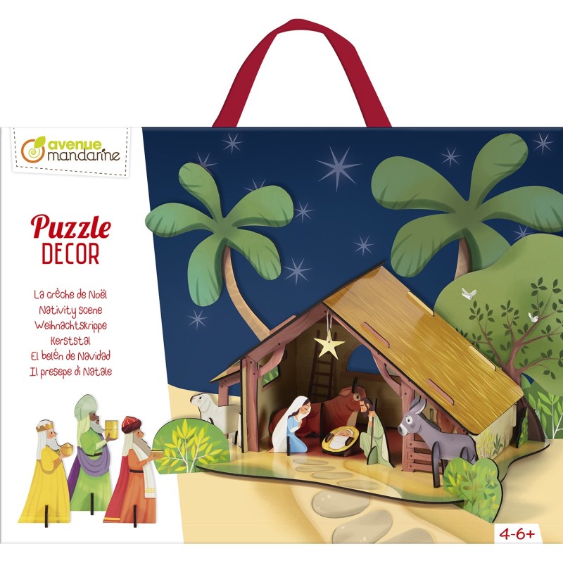 Puzzle Decor 3D Avenue Mandarine, Il presepe di Natale, scena da comporre e montare - PU021C Puzzle Decor 3D Avenue Mandarine, Il presepe di Natale, scena da comporre e montare - PU021C