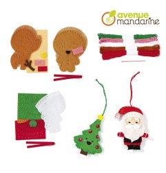 Kit cucito Mini Couz'IN 6 decorazioni Natale - KC062C
