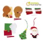 Kit di cucito Avenue Mandarine Mini Couz'IN, 6 decorazioni di Natale in feltro - KC062C Kit di cucito Avenue Mandarine Mini Couz'IN, 6 decorazioni di Natale in feltro - KC062C