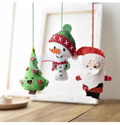 Kit cucito Mini Couz'IN 6 decorazioni Natale - KC062C